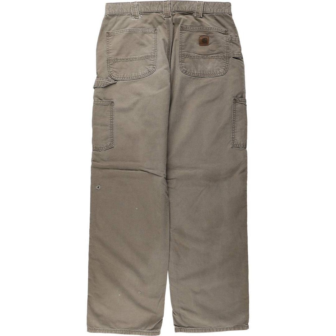 Carhartt Original Dungaree Fit Duck Painter Pants, Men's, W33 equivalent cotton Khaki type brown Vintage Second Hand
