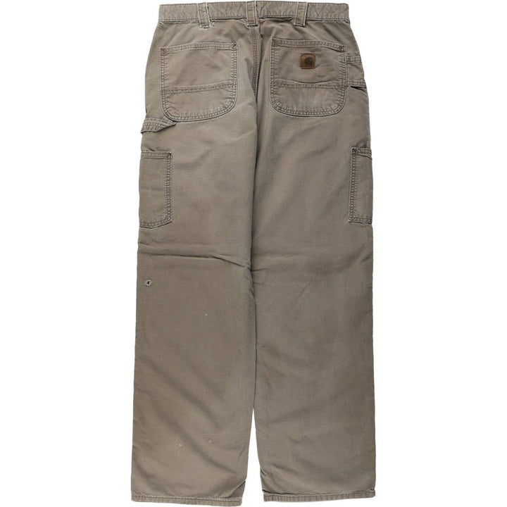 Carhartt Original Dungaree Fit Duck Painter Pants, Men's, W33 equivalent cotton Khaki type brown Vintage Second Hand