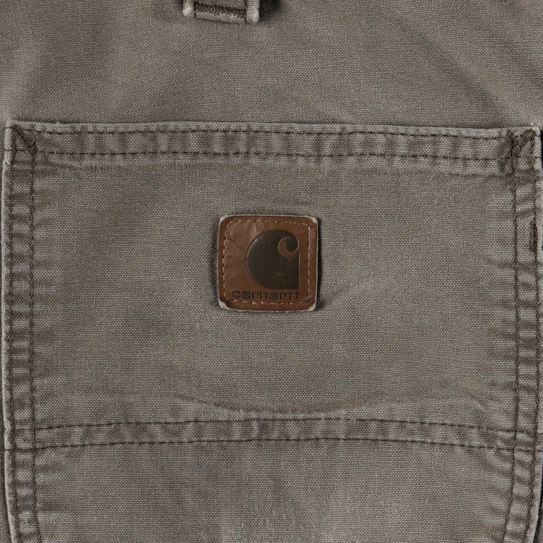 Carhartt Original Dungaree Fit Duck Painter Pants, Men's, W33 equivalent cotton Khaki type brown Vintage Second Hand