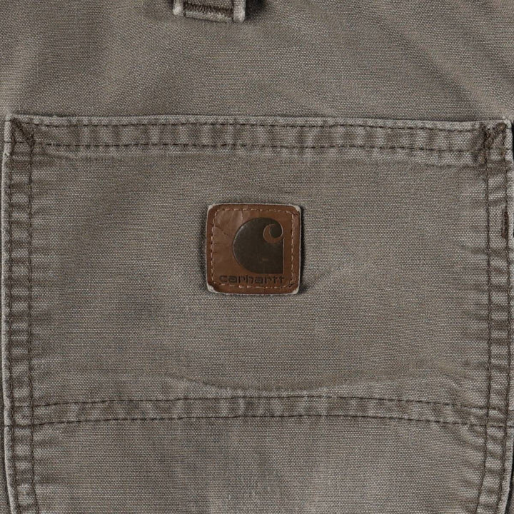 Carhartt Original Dungaree Fit Duck Painter Pants, Men's, W33 equivalent cotton Khaki type brown Vintage Second Hand