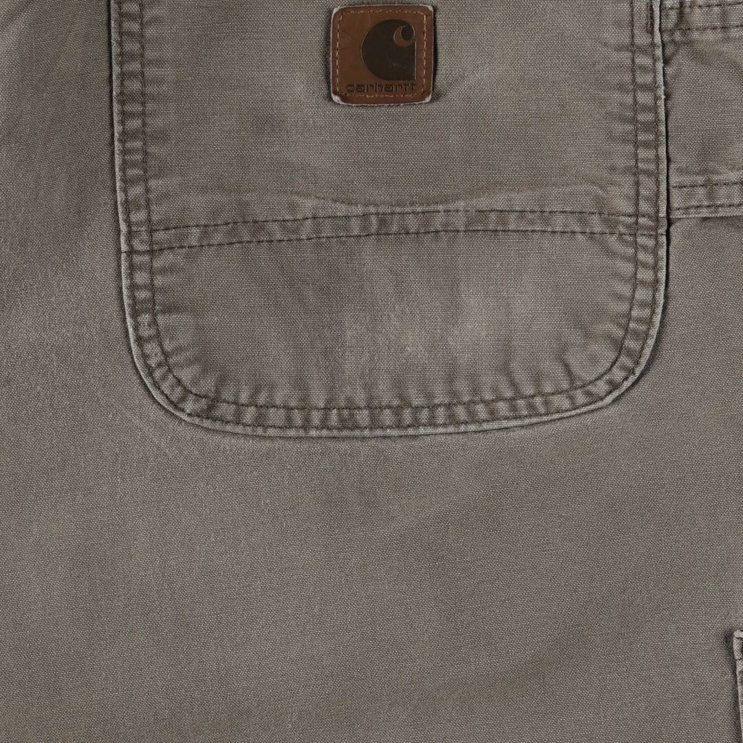 Carhartt Original Dungaree Fit Duck Painter Pants, Men's, W33 equivalent cotton Khaki type brown Vintage Second Hand