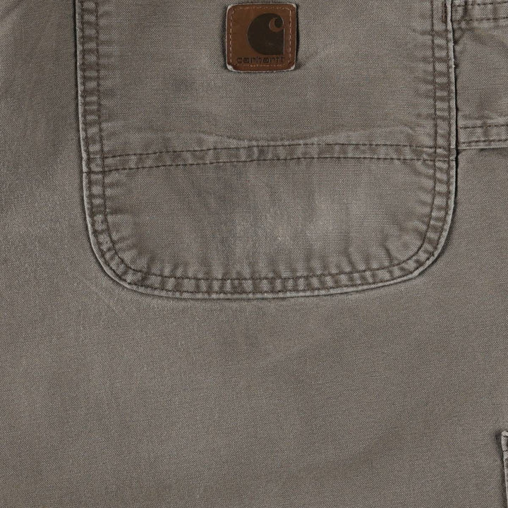 Carhartt Original Dungaree Fit Duck Painter Pants, Men's, W33 equivalent cotton Khaki type brown Vintage Second Hand