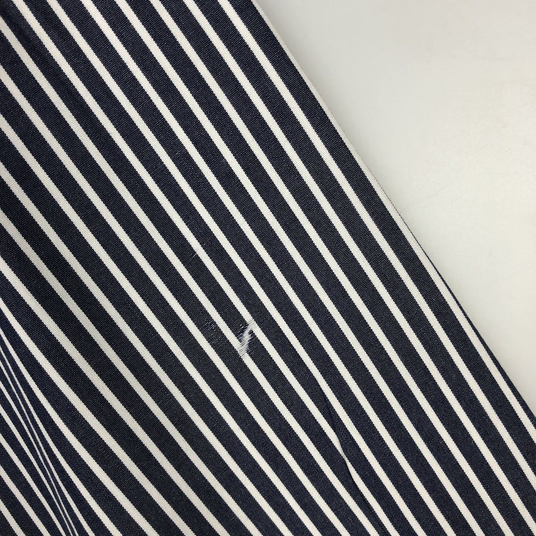 Ralph Lauren BLAKE long sleeve button-down striped shirt, men's size L cotton navy blue type Vintage Second Hand