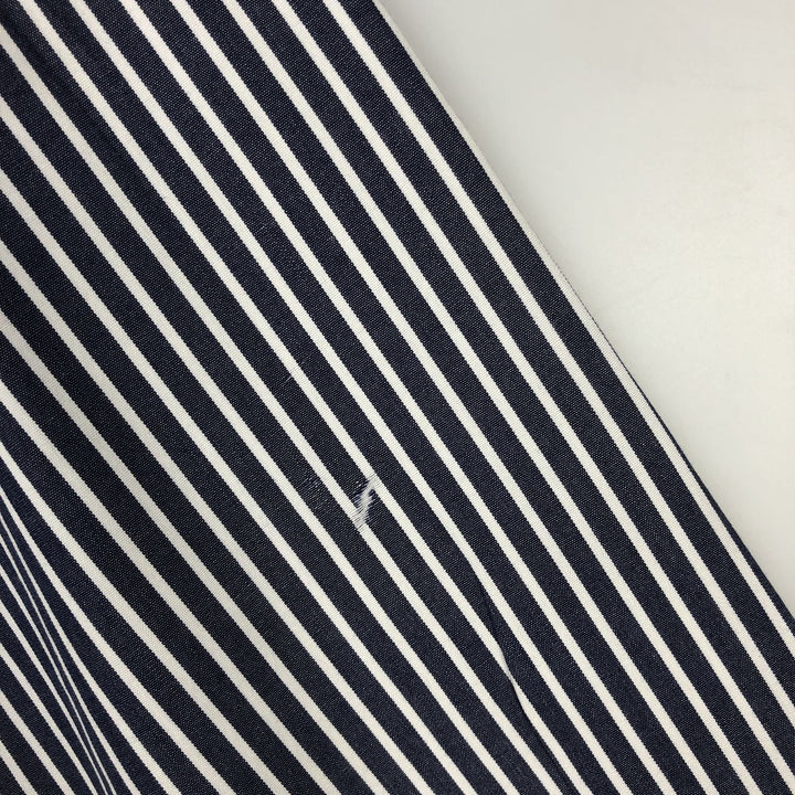 Ralph Lauren BLAKE long sleeve button-down striped shirt, men's size L cotton navy blue type Vintage Second Hand