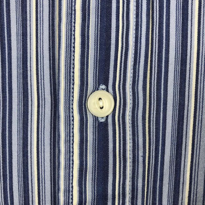 Ralph Lauren POLO by Ralph Lauren JEROME Long-Sleeve Striped Shirt, Men's Size M (approx.) cotton blue type Vintage Second Hand