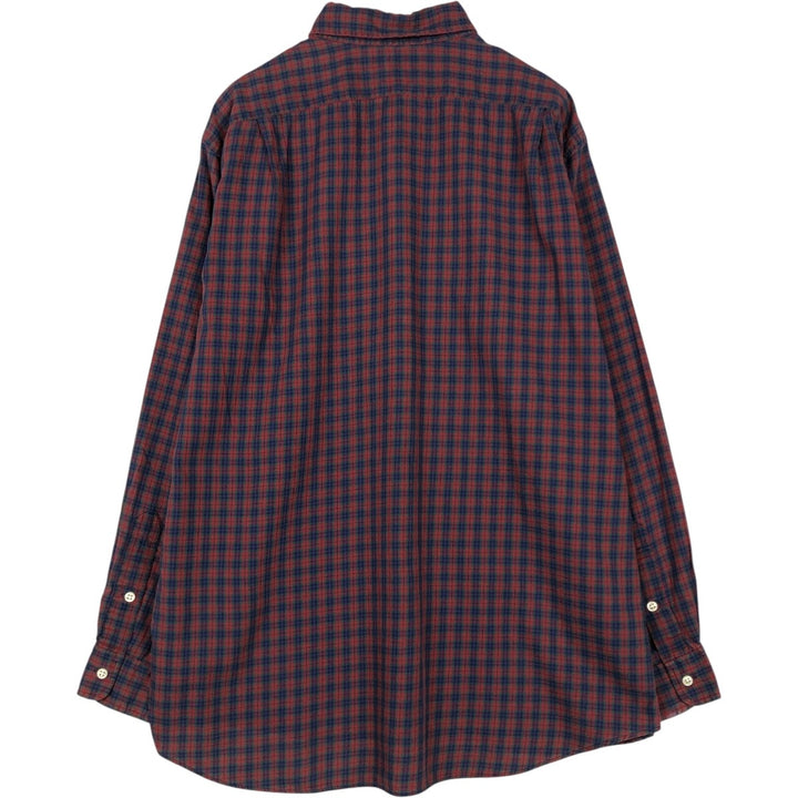 Ralph Lauren POLO by Ralph Lauren LOWELL SPORT Long-Sleeve Check Shirt, Men's Size L (approx.) cotton red type Vintage Second Hand