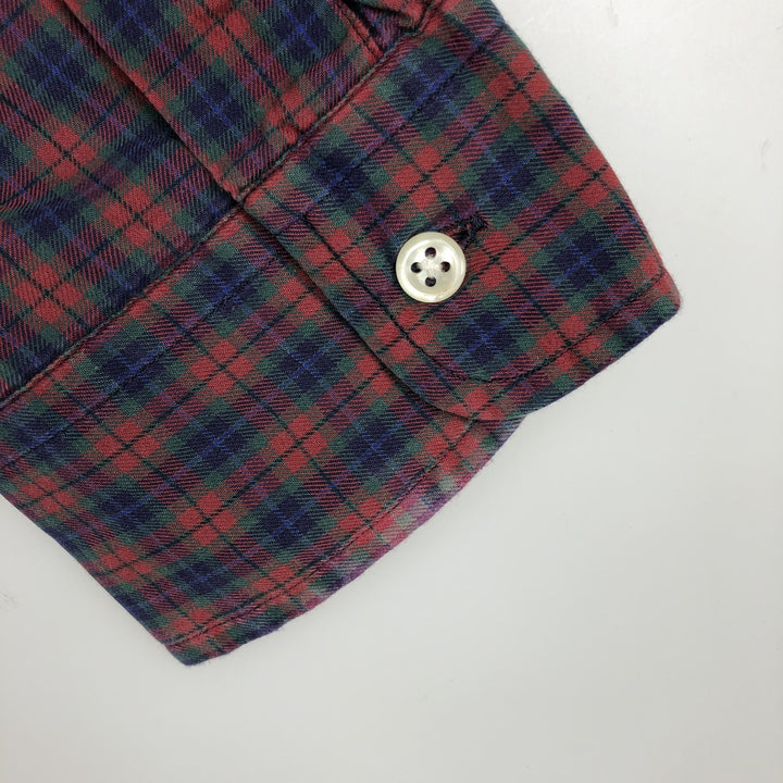 Ralph Lauren POLO by Ralph Lauren LOWELL SPORT Long-Sleeve Check Shirt, Men's Size L (approx.) cotton red type Vintage Second Hand