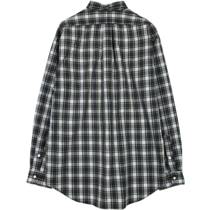 Ralph Lauren BARTLETT Long-Sleeve Button-Down Check Shirt, Men's Size L (approx.) cotton green type Vintage Second Hand
