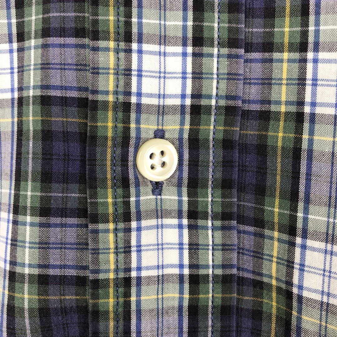 Ralph Lauren BARTLETT Long-Sleeve Button-Down Check Shirt, Men's Size L (approx.) cotton green type Vintage Second Hand