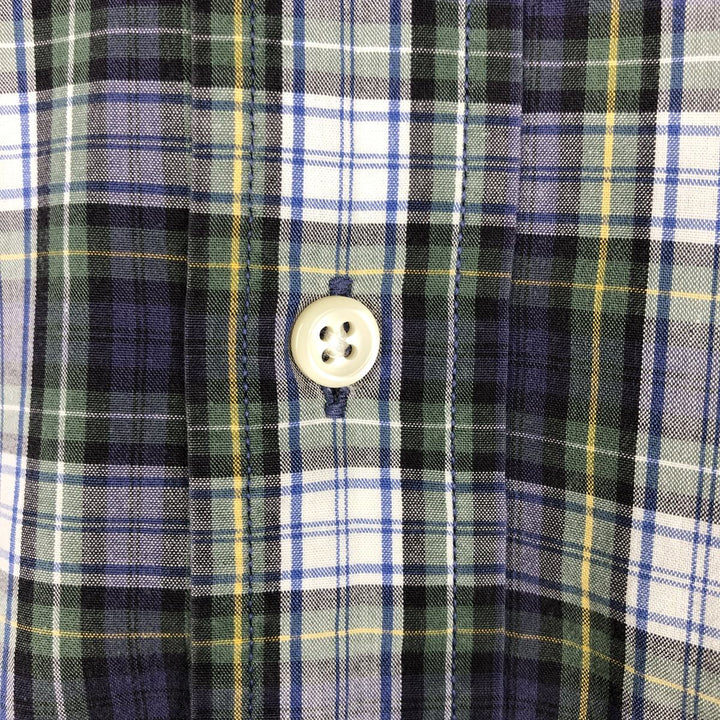 Ralph Lauren BARTLETT Long-Sleeve Button-Down Check Shirt, Men's Size L (approx.) cotton green type Vintage Second Hand