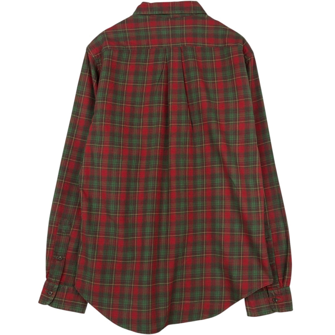 Ralph Lauren CUSTOM FIT long sleeve button down check shirt men's size M cotton red type Vintage Second Hand