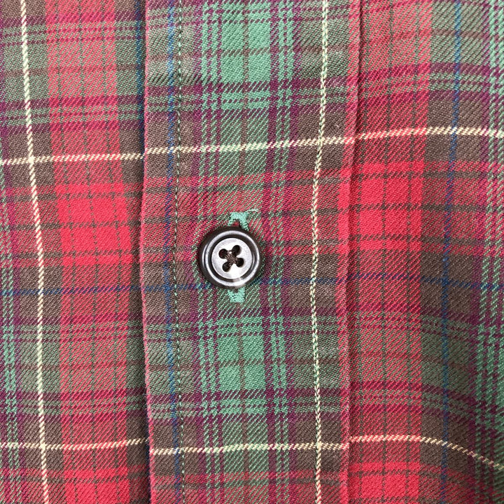 Ralph Lauren CUSTOM FIT long sleeve button down check shirt men's size M cotton red type Vintage Second Hand