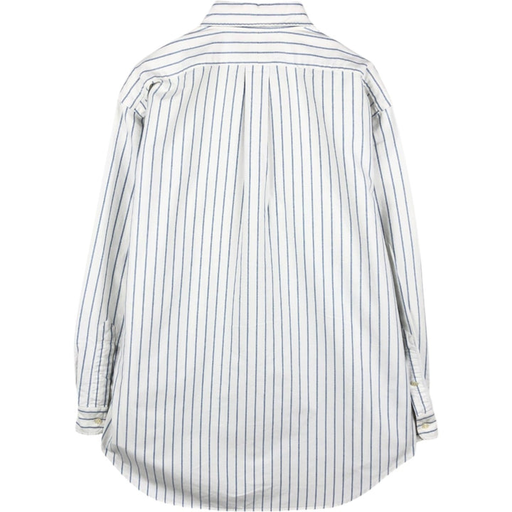Ralph Lauren BLAKE long sleeve button down striped shirt, men's size M cotton white type Vintage Second Hand