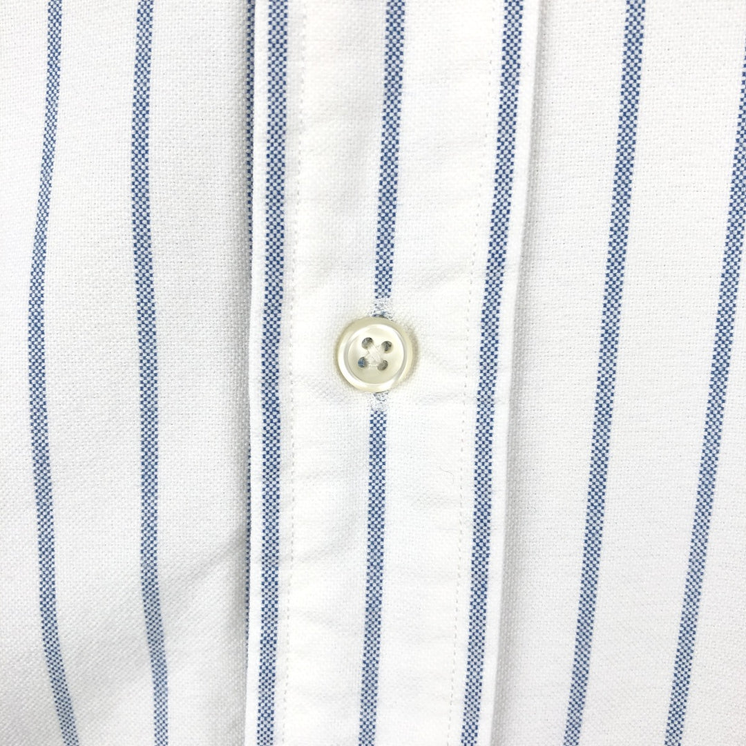 Ralph Lauren BLAKE long sleeve button down striped shirt, men's size M cotton white type Vintage Second Hand