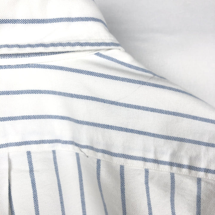 Ralph Lauren BLAKE long sleeve button down striped shirt, men's size M cotton white type Vintage Second Hand