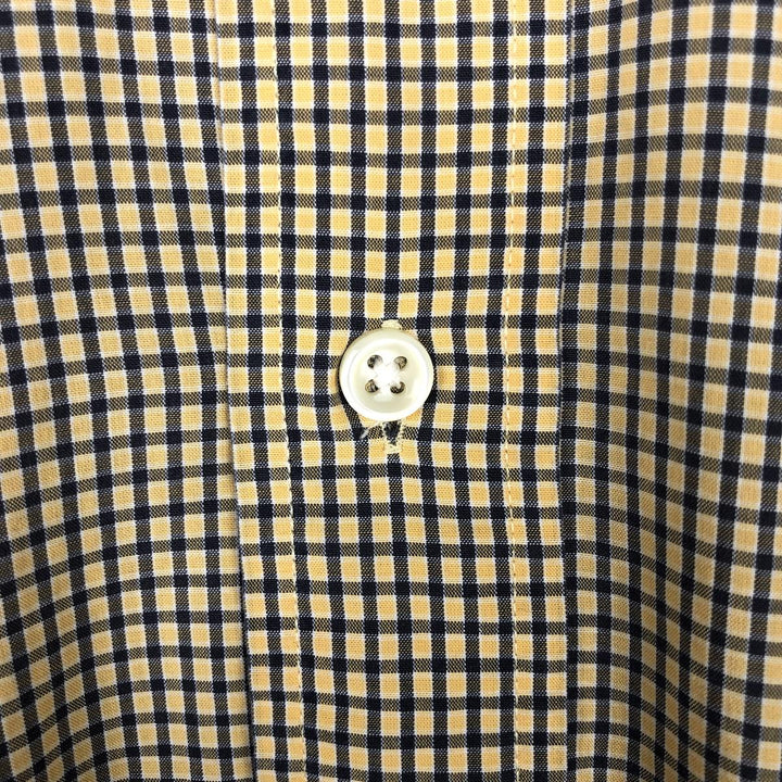 Ralph Lauren BLAKE long sleeve button down check shirt, men's XL size cotton yellow type Vintage Second Hand