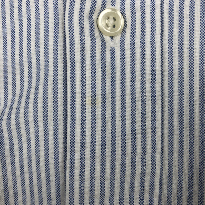 Ralph Lauren YARMOUTH Long Sleeve Button-Down Striped Shirt, Men's XL cotton Blue type light blue Vintage Second Hand