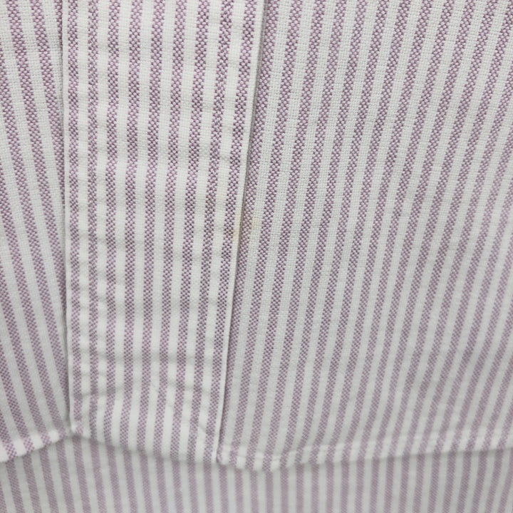 Ralph Lauren YARMOUTH Long Sleeve Button-Down Striped Shirt, Men's Size L cotton pink type Vintage Second Hand