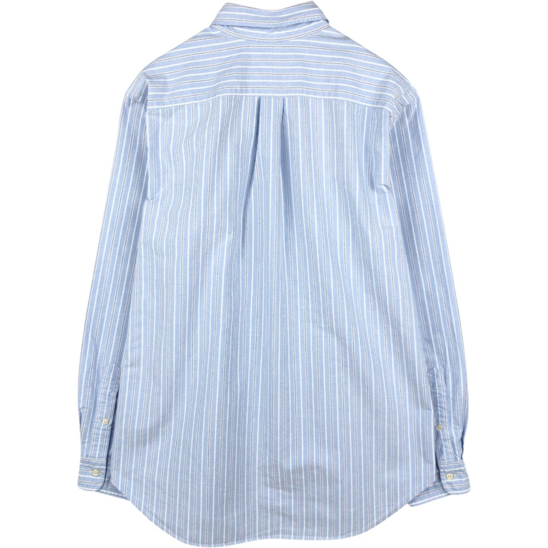 Ralph Lauren Classic Fit Long Sleeve Button Down Striped Shirt Men's Size L cotton Blue type light blue Vintage Second Hand