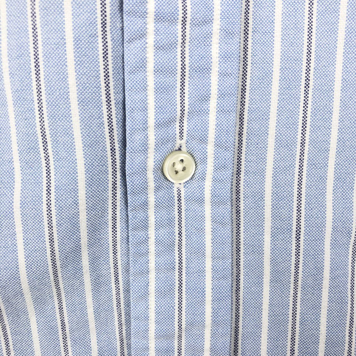 Ralph Lauren Classic Fit Long Sleeve Button Down Striped Shirt Men's Size L cotton Blue type light blue Vintage Second Hand