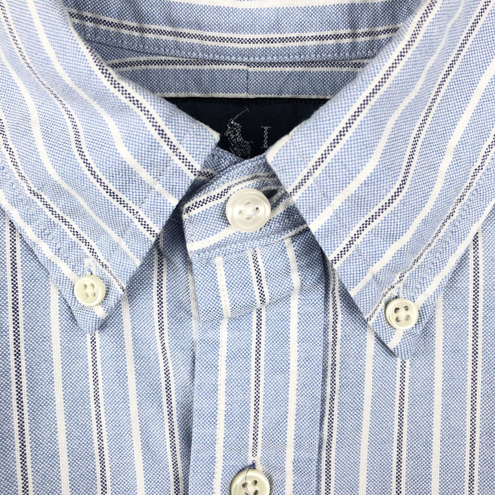 Ralph Lauren Classic Fit Long Sleeve Button Down Striped Shirt Men's Size L cotton Blue type light blue Vintage Second Hand
