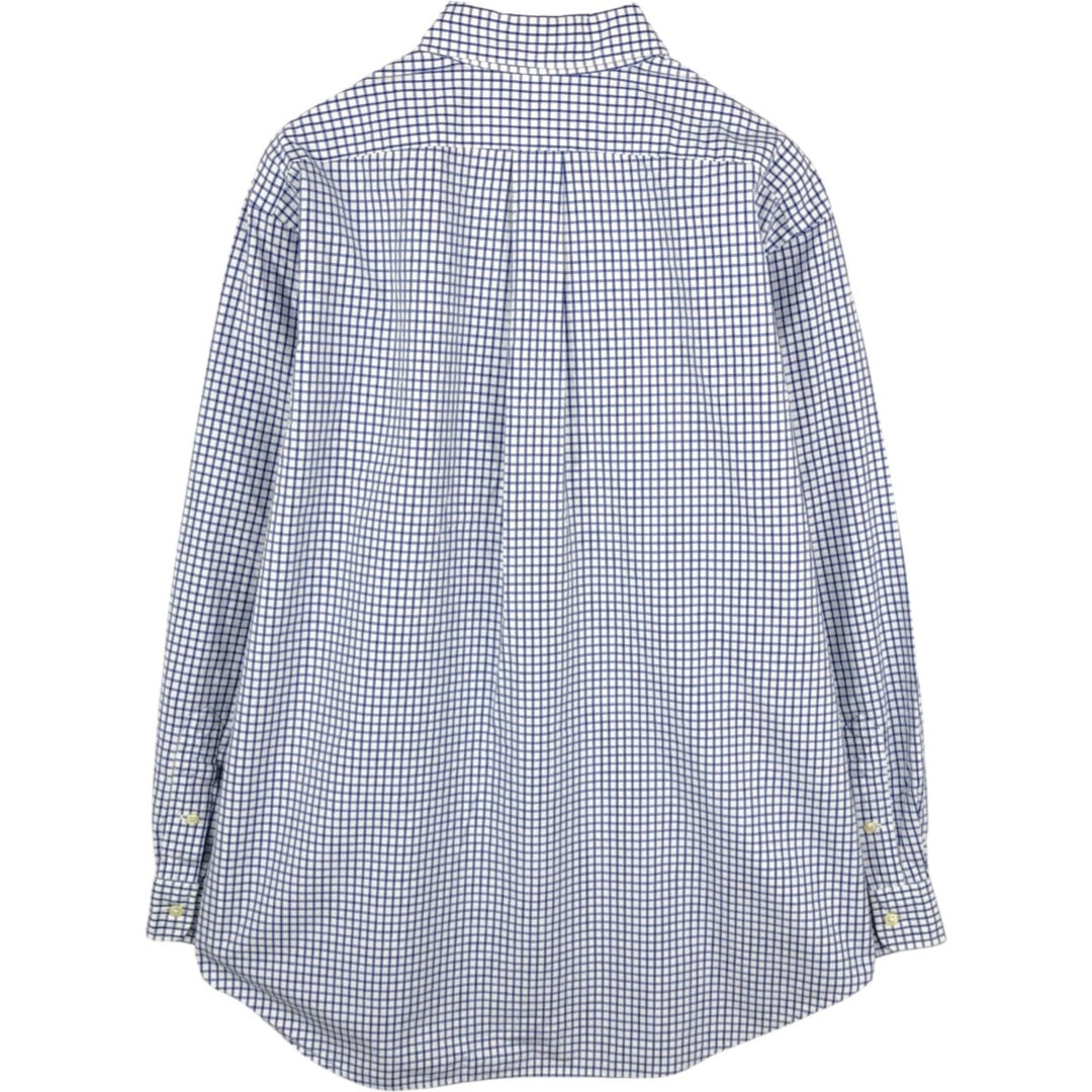 Ralph Lauren Classic Fit Long Sleeve Button Down Check Shirt, Men's Size L cotton blue type Vintage Second Hand