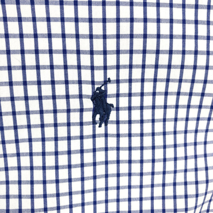 Ralph Lauren Classic Fit Long Sleeve Button Down Check Shirt, Men's Size L cotton blue type Vintage Second Hand