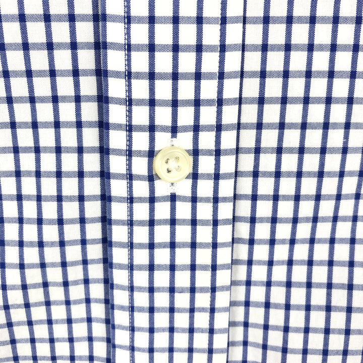 Ralph Lauren Classic Fit Long Sleeve Button Down Check Shirt, Men's Size L cotton blue type Vintage Second Hand