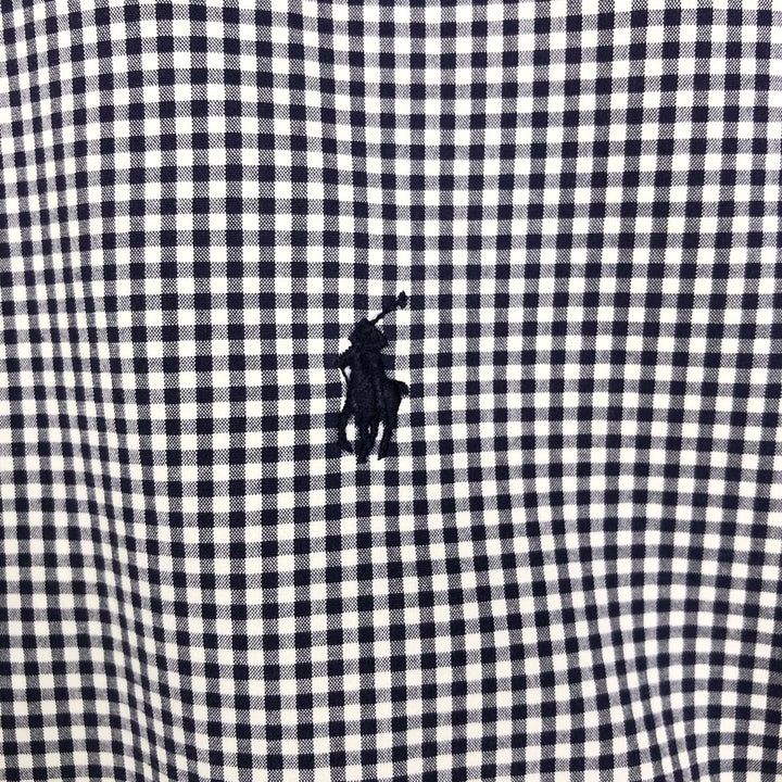 Ralph Lauren Classic Fit Long Sleeve Button Down Check Shirt Men's XL cotton navy blue type Vintage Second Hand