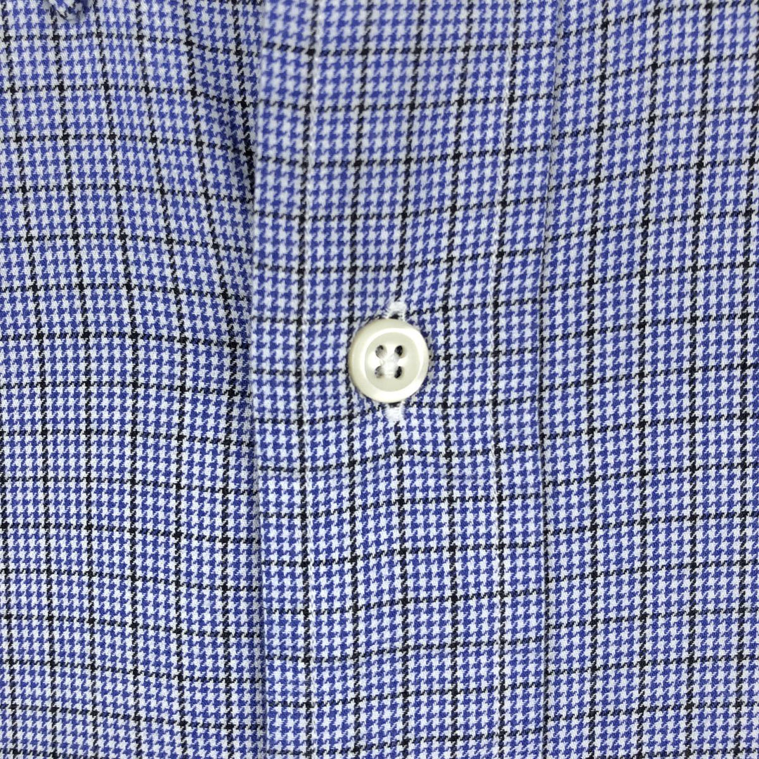 Ralph Lauren YARMOUTH Long Sleeve Button-Down Check Shirt, Men's Size L cotton blue type Vintage Second Hand