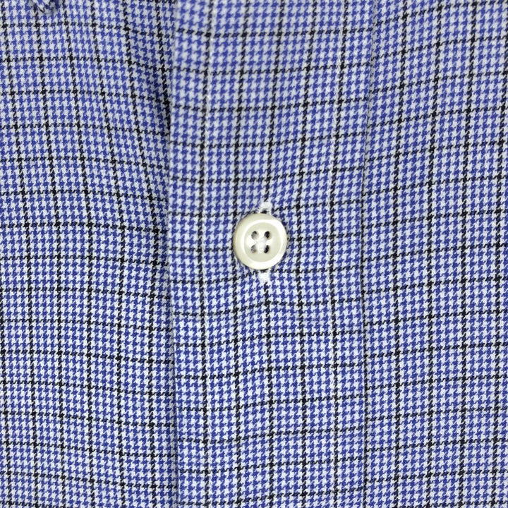 Ralph Lauren YARMOUTH Long Sleeve Button-Down Check Shirt, Men's Size L cotton blue type Vintage Second Hand