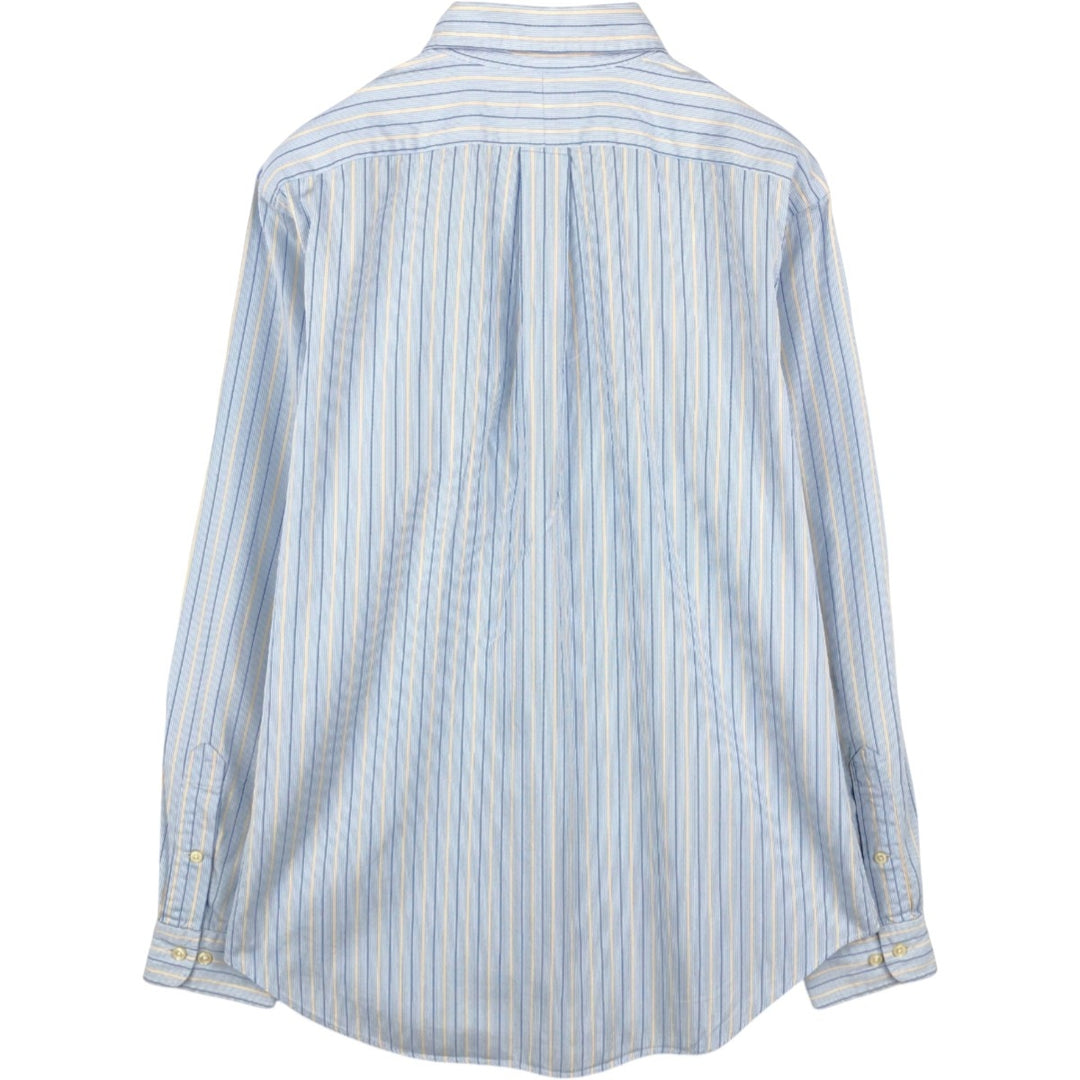Ralph Lauren Classic Fit Long Sleeve Button Down Striped Shirt Men's M cotton Blue type light blue Vintage Second Hand