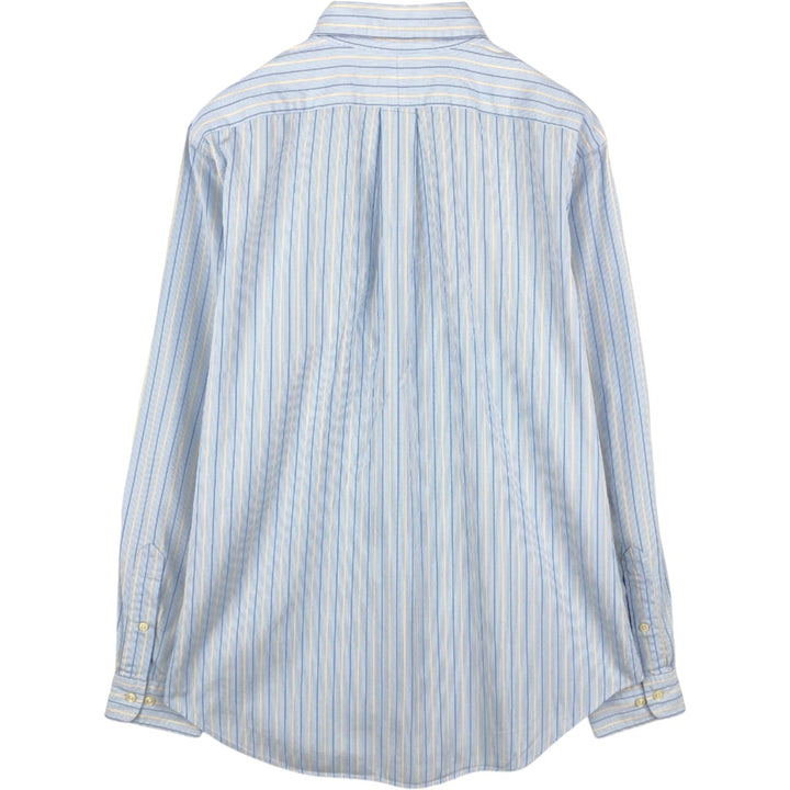 Ralph Lauren Classic Fit Long Sleeve Button Down Striped Shirt Men's M cotton Blue type light blue Vintage Second Hand