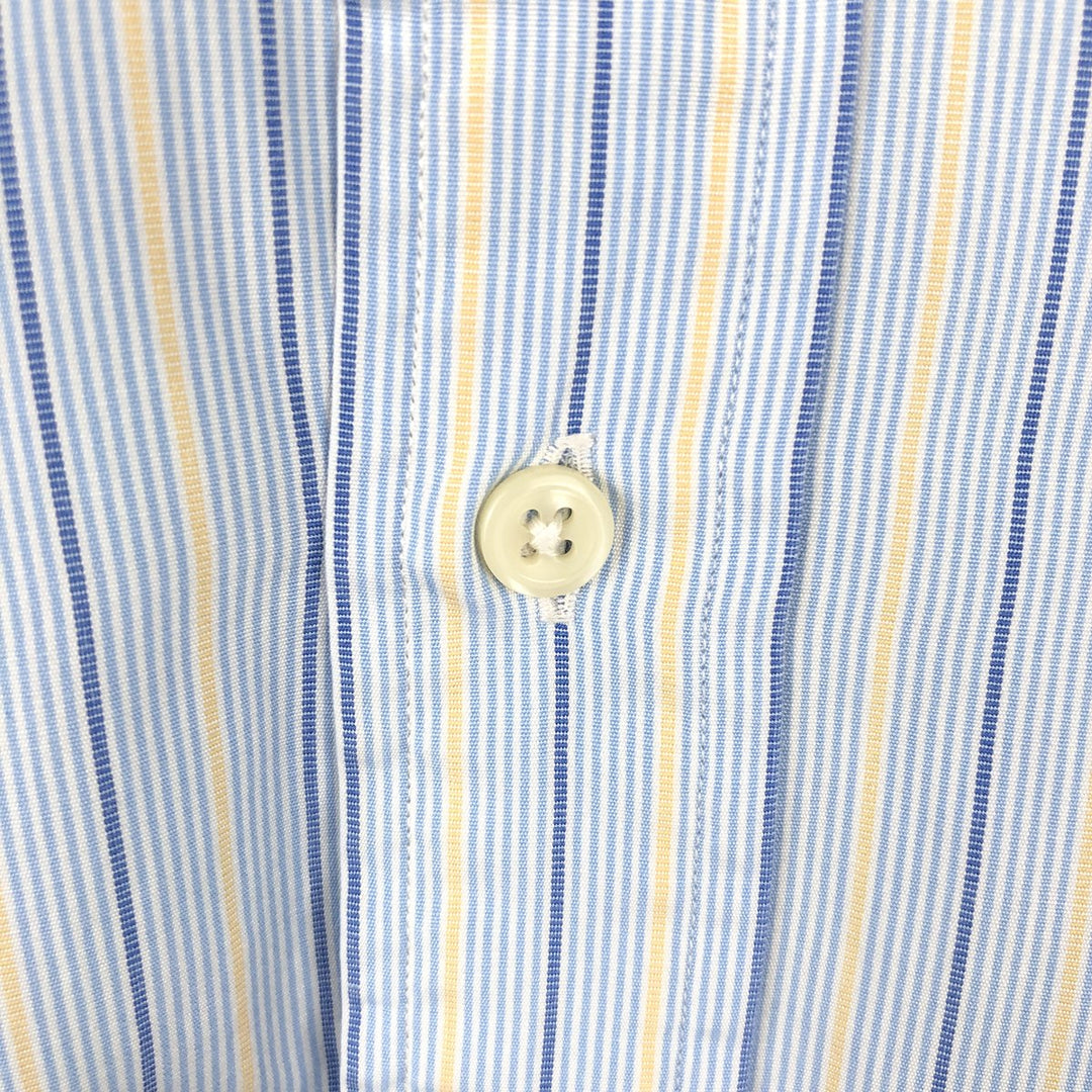 Ralph Lauren Classic Fit Long Sleeve Button Down Striped Shirt Men's M cotton Blue type light blue Vintage Second Hand
