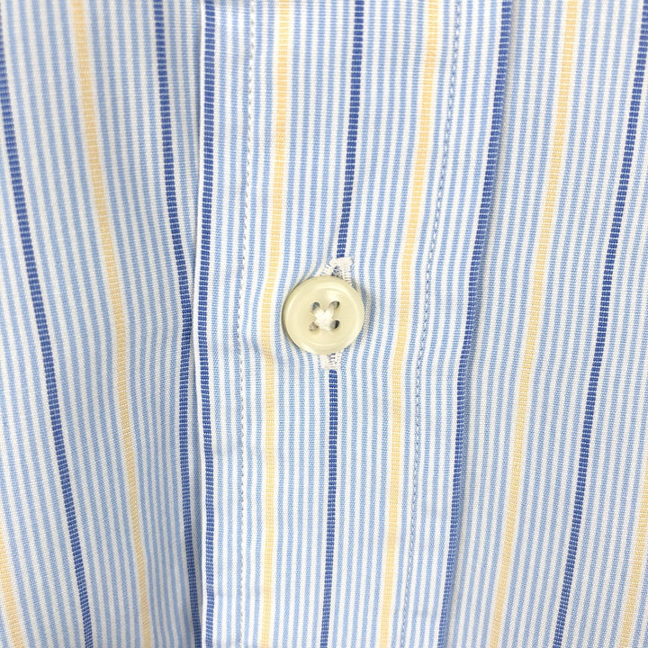 Ralph Lauren Classic Fit Long Sleeve Button Down Striped Shirt Men's M cotton Blue type light blue Vintage Second Hand