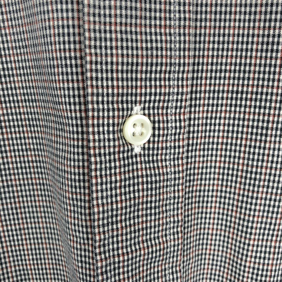 Ralph Lauren BLAKE long sleeve button down check shirt, men's size L cotton ivory Vintage Second Hand