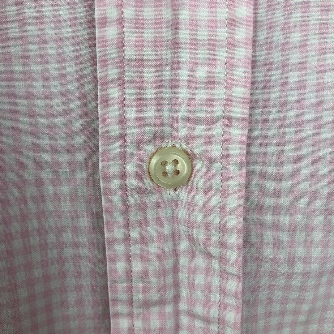 Ralph Lauren Classic Fit Gingham Check Long Sleeve Button Down Check Shirt Men's XL cotton pink type Vintage Second Hand