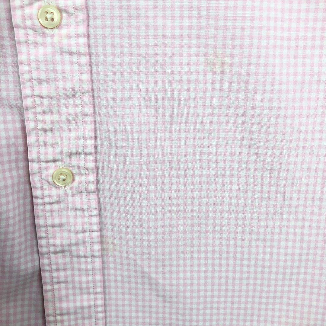 Ralph Lauren Classic Fit Gingham Check Long Sleeve Button Down Check Shirt Men's XL cotton pink type Vintage Second Hand