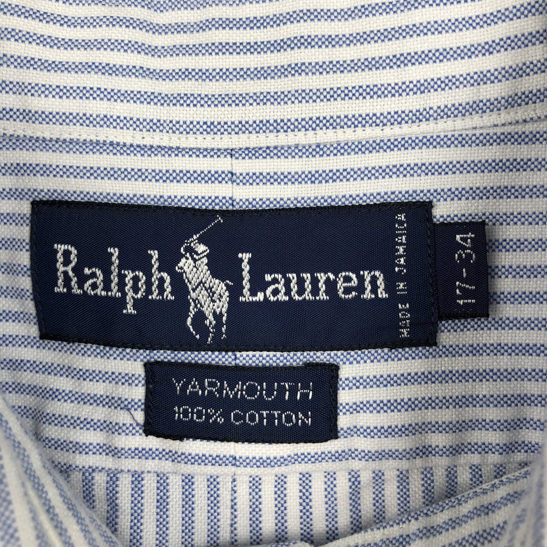 Ralph Lauren YARMOUTH Long Sleeve Button-Down Striped Shirt, Men's XL cotton white type Vintage Second Hand