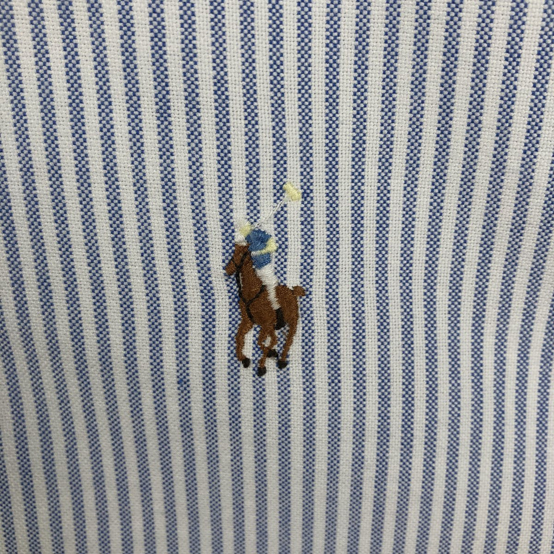 Ralph Lauren YARMOUTH Long Sleeve Button-Down Striped Shirt, Men's XL cotton white type Vintage Second Hand