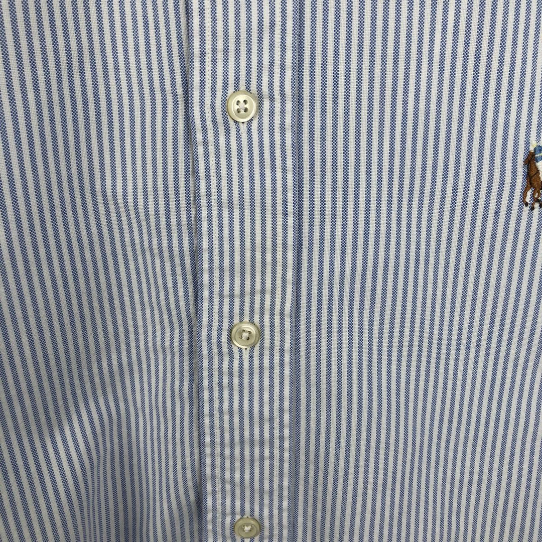 Ralph Lauren YARMOUTH Long Sleeve Button-Down Striped Shirt, Men's XL cotton white type Vintage Second Hand