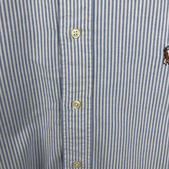Ralph Lauren YARMOUTH Long Sleeve Button-Down Striped Shirt, Men's XL cotton white type Vintage Second Hand
