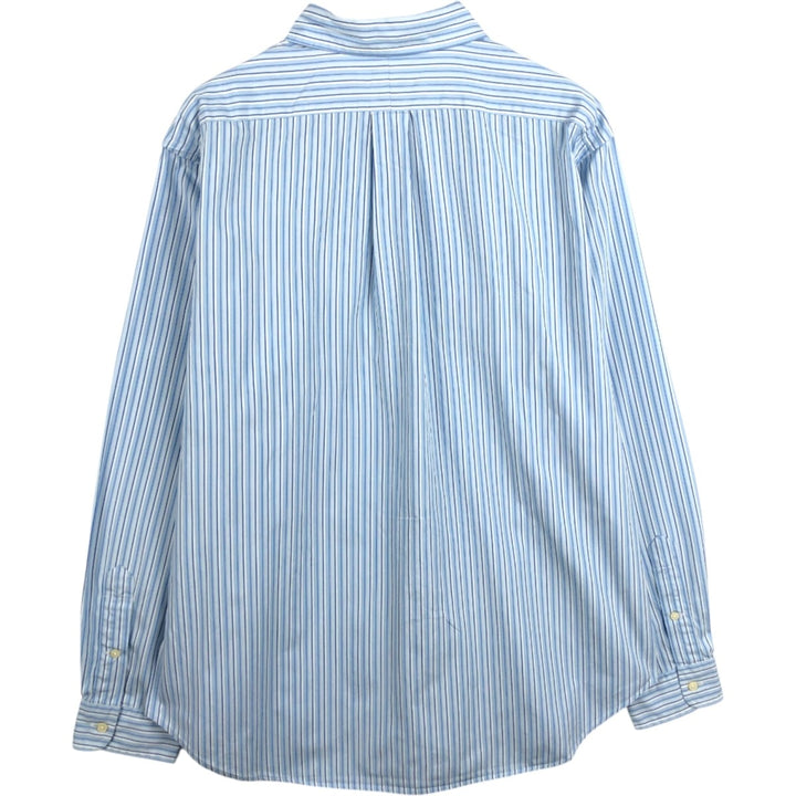 Ralph Lauren Classic Fit Multi Stripe Long Sleeve Button Down Striped Shirt Men's Size L cotton Blue type light blue Vintage Second Hand