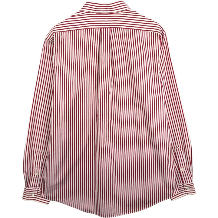Ralph Lauren POLO by Ralph Lauren CUSTOM FIT long-sleeved button-down striped shirt, men's size XL cotton white type Vintage Second Hand