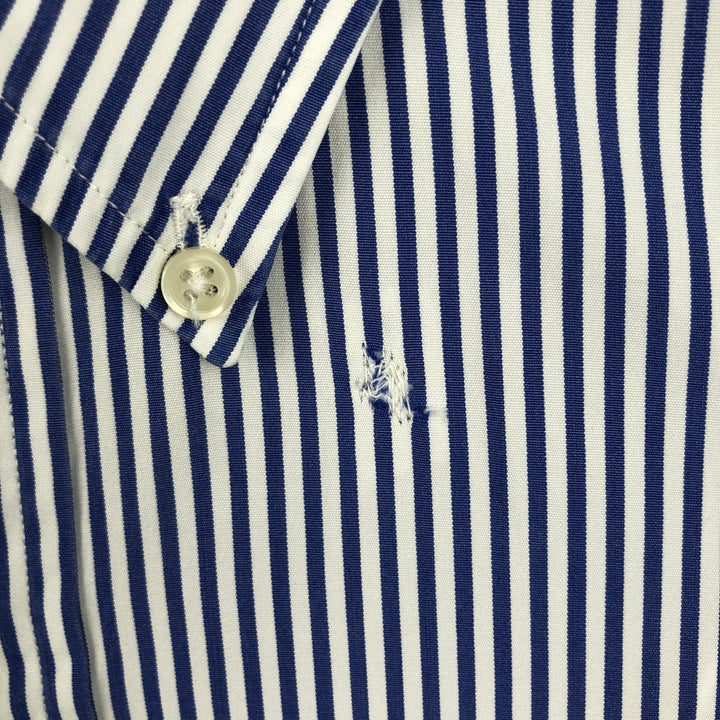 Ralph Lauren Classic Fit Long Sleeve Button Down Striped Shirt, Men's Size L cotton blue type Vintage Second Hand