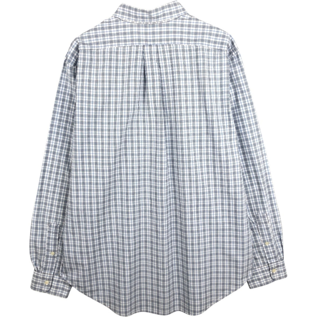 Ralph Lauren Classic Fit Long Sleeve Button Down Check Shirt Men's XL cotton white type Vintage Second Hand