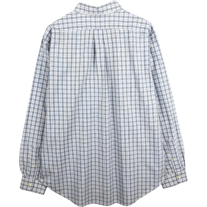 Ralph Lauren Classic Fit Long Sleeve Button Down Check Shirt Men's XL cotton white type Vintage Second Hand