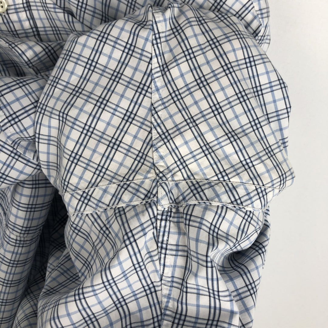 Ralph Lauren Classic Fit Long Sleeve Button Down Check Shirt Men's XL cotton white type Vintage Second Hand