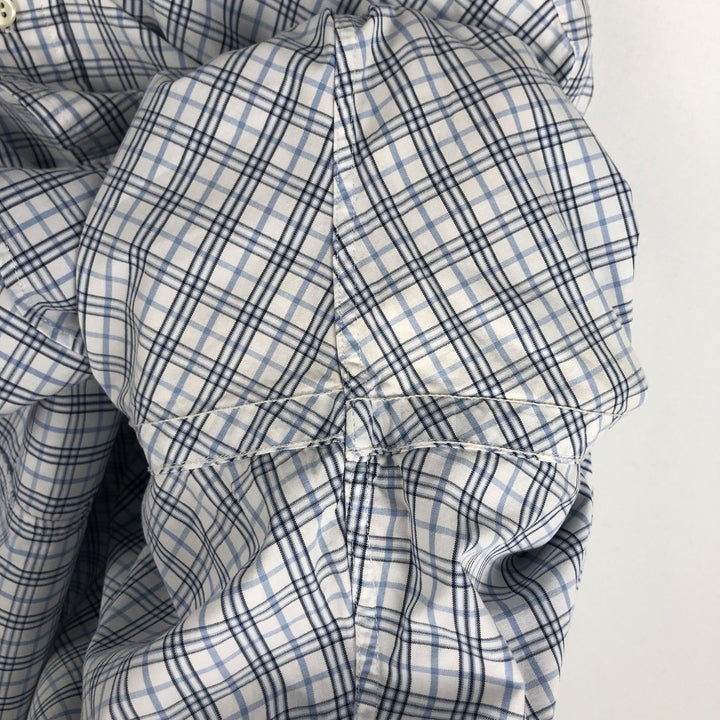 Ralph Lauren Classic Fit Long Sleeve Button Down Check Shirt Men's XL cotton white type Vintage Second Hand