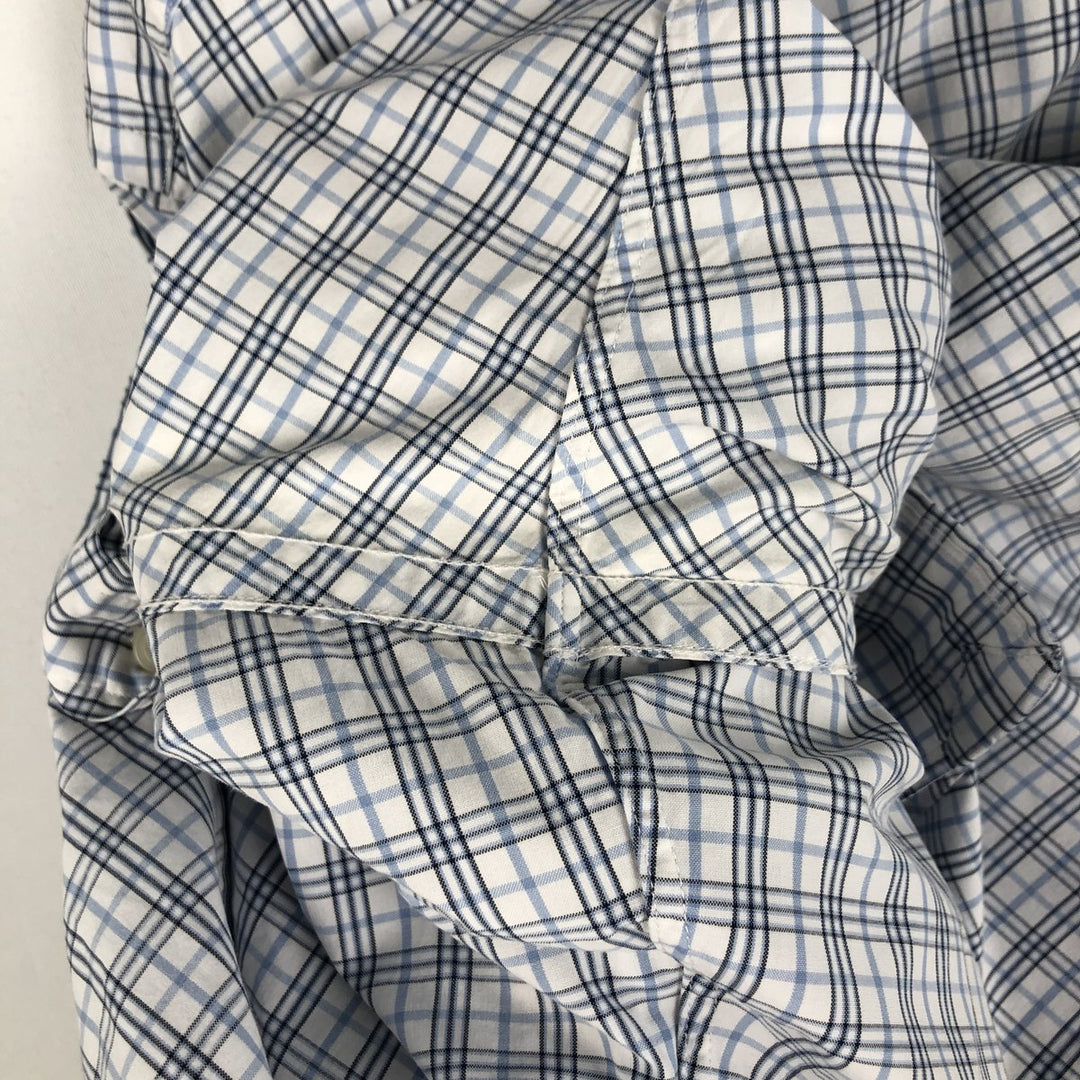 Ralph Lauren Classic Fit Long Sleeve Button Down Check Shirt Men's XL cotton white type Vintage Second Hand